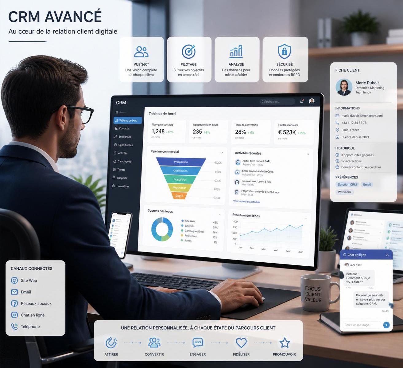 découvrez les compétences essentielles pour maîtriser la relation client digitale avec notre cours sur le crm. apprenez à gérer efficacement les interactions clients en ligne et à optimiser l'expérience utilisateur.