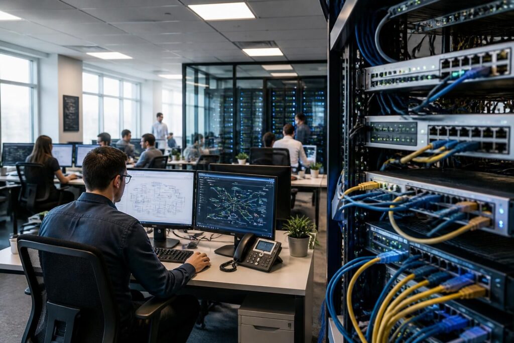 découvrez ce qu'est un réseau informatique, son fonctionnement et pourquoi il est indispensable au bon fonctionnement et à la sécurité des entreprises.