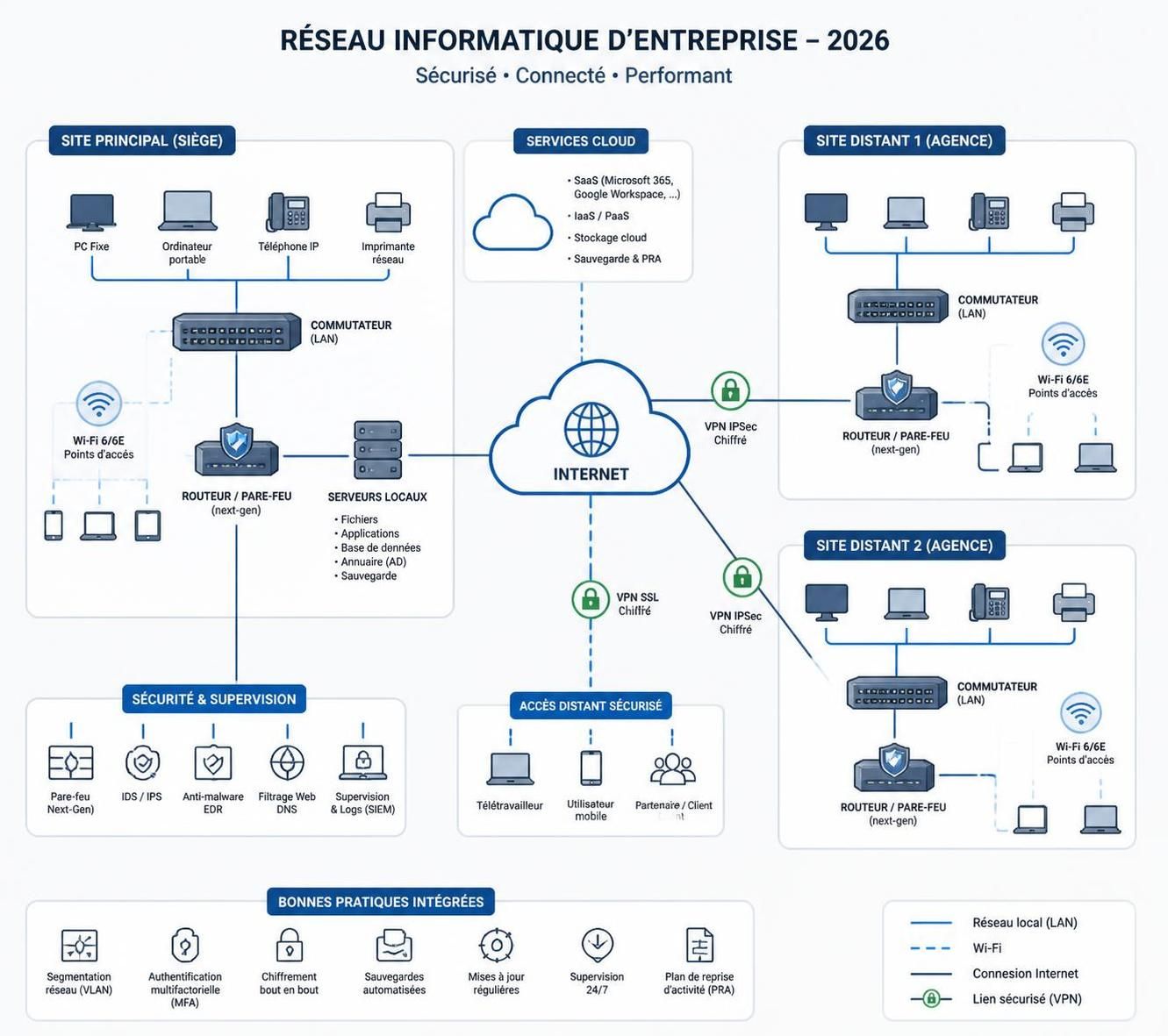 découvrez ce qu'est un réseau informatique et comprenez pourquoi il est indispensable pour les entreprises afin d'assurer communication, partage de données et sécurité.