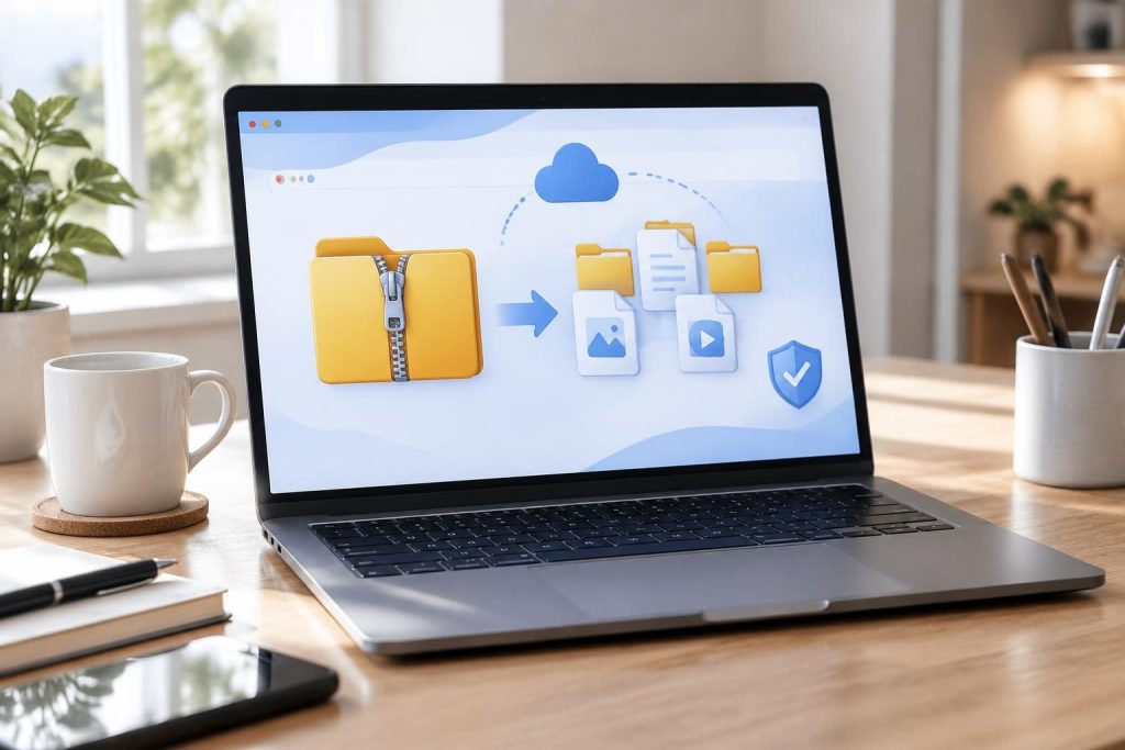 découvrez les meilleurs outils gratuits pour dézipper vos fichiers en ligne : extrayez facilement vos archives zip, sans installer de logiciel.